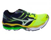 Tênis Mizuno Wave Creation 14 Azul Marinho verde limão